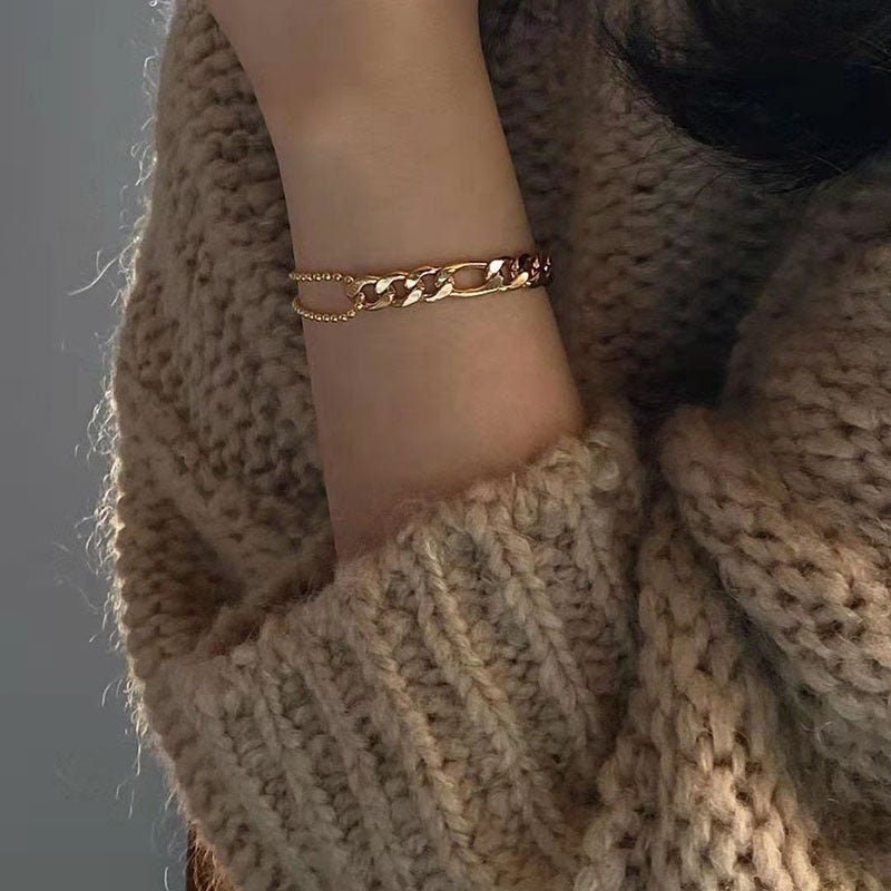 HEMMI Chain Bracelet • Bead Chain Jewelry • Figaro Chain Bracelet • Gift For Her