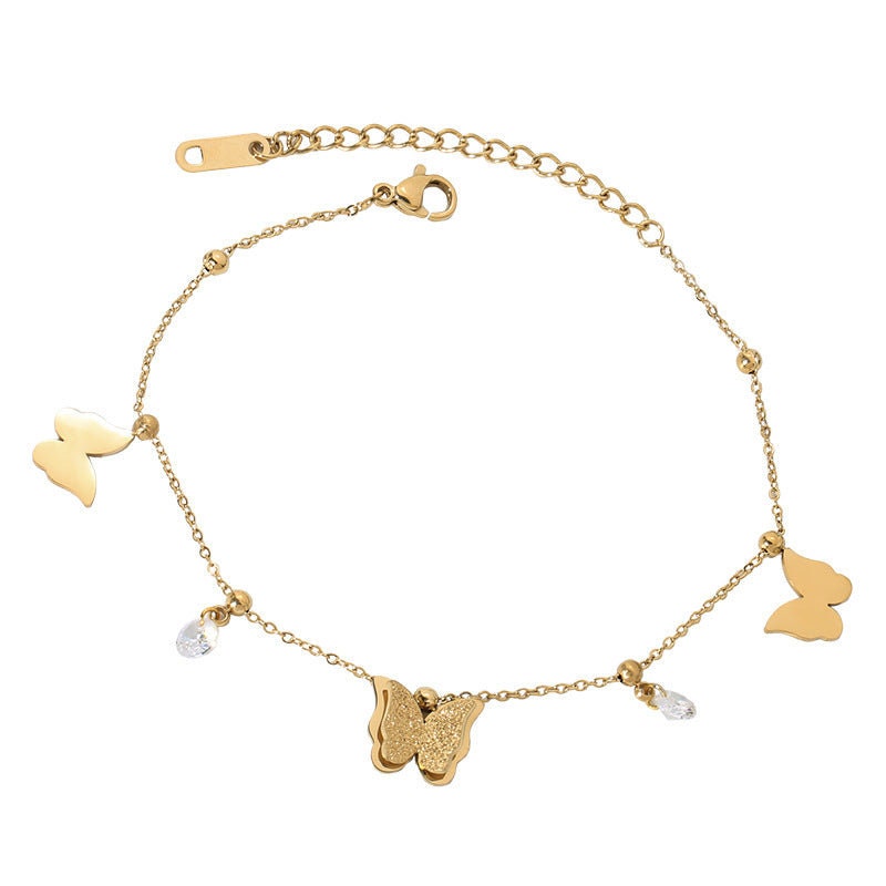 EMESE Butterfly Diamond Anklet