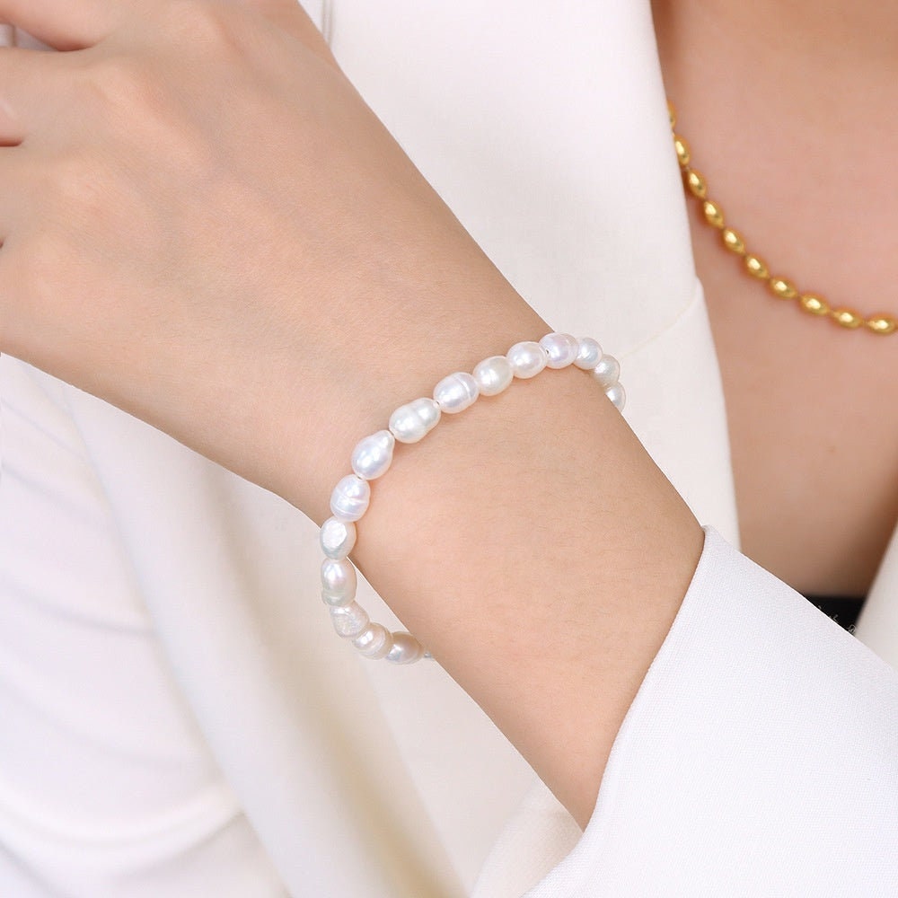 IRIS Pearl Bracelet • Freshwater Pearl Bracelet • Pearl Bead