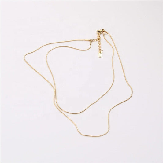 AULIKKI Half Freshwater Pearl Dangle Necklace, Gold Rope Chain