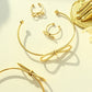 JAKKI Kawaii Bow Ring ∙ Gold Tie The Knot Bracelet ∙ Simple Thin Jewelry ∙ Wedding Bridesmaid Gift For Her Girl Kid Mother Daughter