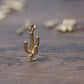 ELLA Cactus Pendant, Desert Necklace, Botanical Plant Art, Gold Designer Jewelry, Gift for Her, Keychain Ideas, Unique Details, Unisex Charm