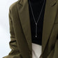 ARJA Knot Long Lariat Necklace, Gold Women Men Unisex Simple Y Choker, Dainty Layered Jewelry, Vintage Unique Designer, Wedding Gift For Her