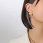 OTHA Ocean Beach Pave Earrings, Sea Sun Crystal Chain Drop, Unique Korean Designer, Gold Dangle Jewelry, Vintage Huggie, Kawaii Gift for Her