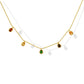 CECILIA Rainbow Crystal Teardrop Statement Necklace, Gold Silver Diamond Choker, Vintage Dainty Layered Jewelry, Unique Wedding Gift For Her