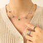 CECILIA Rainbow Crystal Teardrop Statement Necklace, Gold Silver Diamond Choker, Vintage Dainty Layered Jewelry, Unique Wedding Gift For Her
