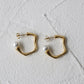 LYYTI Pearl Hoop Earrings, Geometric Abstract Stud, Gold Dangle Jewelry, Vintage Huggie Decor, Kawaii Gift for Her, Korean Unique Designer