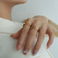 ELLI Pearl Ring, Stackable Ringlet, Open Band, Thin Ring, Layered Midi Decor, Gold Designer Jewelry, Promise Gift for Her, Unique Details