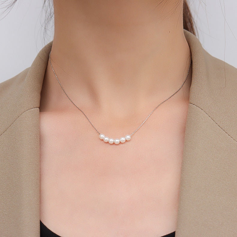 Silver Pearl Necklace - Simple Pearl Necklace - Pearl Jewelry - June  Birthstone — Discovered