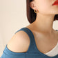 SULAMIT Twisted Everyday Hoop Earrings, Korean Designer, Gold Dangle Drop Jewelry, Vintage Huggie Decor, Kawaii Gift for Her, Unique Detail
