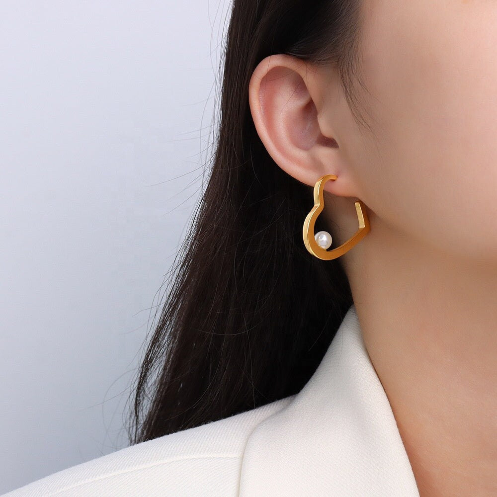 Nilu's Collection Detachable Plush Ball Korean Style Earrings for Wome