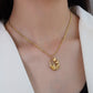 ANNELI Birth Flower Floral Necklace, Gold Simple Month Pendant Choker, Dainty Layered Jewelry, Vintage Unique Designer, Wedding Gift For Her