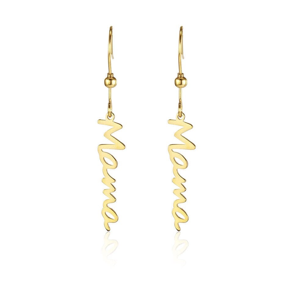 Gold MAMA Earrings