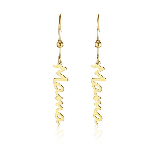 Gold MAMA Earrings