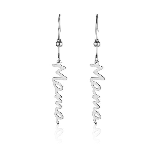 Silver MAMA Earrings